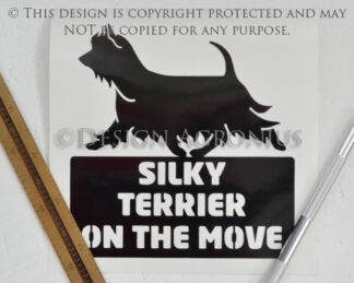 Silky Terrier On The Move Sticker