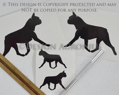 Boston Terrier - vinyl stickers small & medium pack