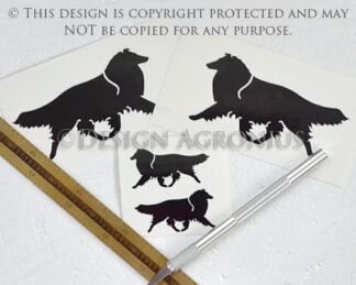 Collie, rough - vinyl stickers small & medium pack
