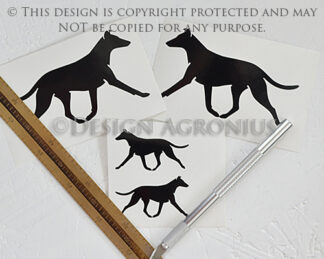 Collie, smooth - vinyl stickers small & medium pack