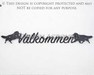 Collie, rough "Välkommen" Sign