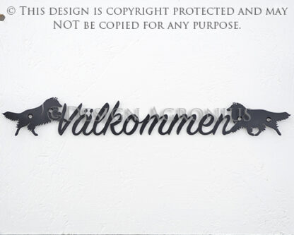 Collie, rough "Välkommen" Sign