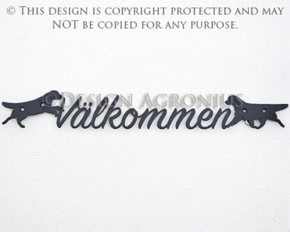 Golden Retriever "Välkommen" Sign