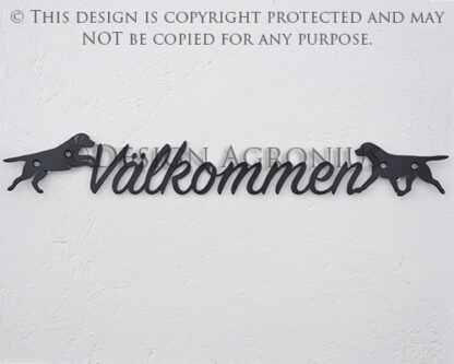 Labrador Retriever "Välkommen" Sign