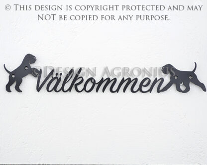 Schnauzer "Välkommen" Sign