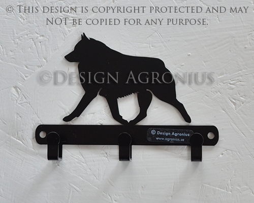 Schipperke no tail - lead hanger 3-hooks