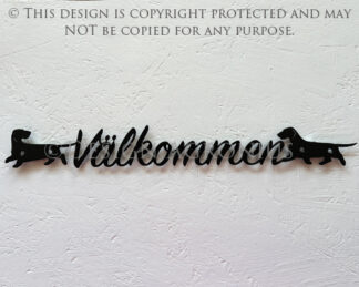 Dachshund, wire "Välkommen" Sign