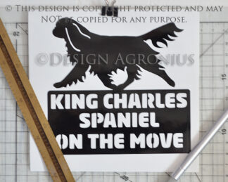 King Charles Spaniel - On The Move Sticker