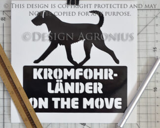 Kromfohrländer, wire - On The Move Sticker