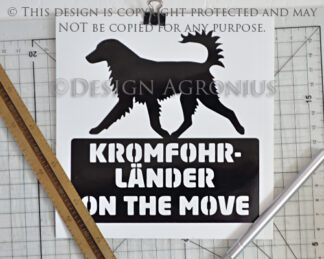 Kromfohrländer, smooth - On The Move Sticker