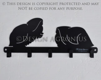 Pekingese - lead hanger, 5-hooks
