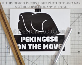 Pekingese - On The Move Sticker