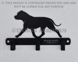 Staffordshire Bullterrier - lead hanger 3-hooks