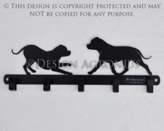 Staffordshire Bullterrier - lead hanger, 5-hooks