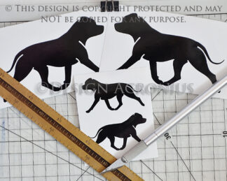 Staffordshire Bullterrier - vinyl stickers small & medium pack