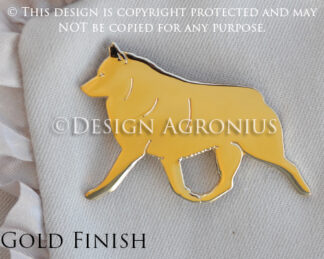Schipperke, no tail - brooch