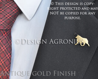Schipperke, no tail - lapel pin