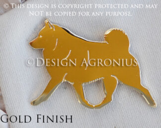 Schipperke, with tail - brooch
